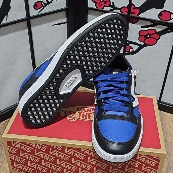 Vans Lowland Black Blue‎ Shoes Size 10 New - Picture 4 of 6